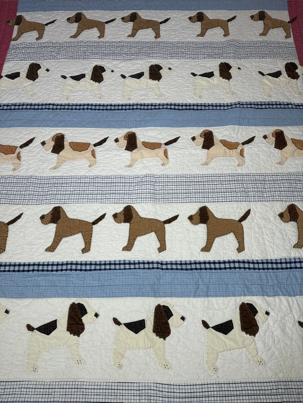 Pottery Barn Puppy Dog Quilt Vintage Happy Tails
